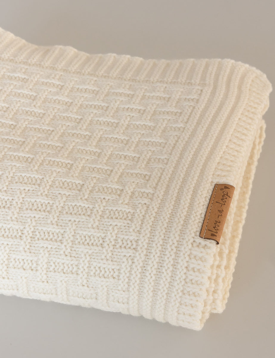 BOLL & BRANCH Babydecke Aus Bio-Baumwolle – Rippstrick, 76x101 Cm, Meliert Haferflocken, Maschinenwaschbar