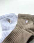 Socken mit gesticktem Herz